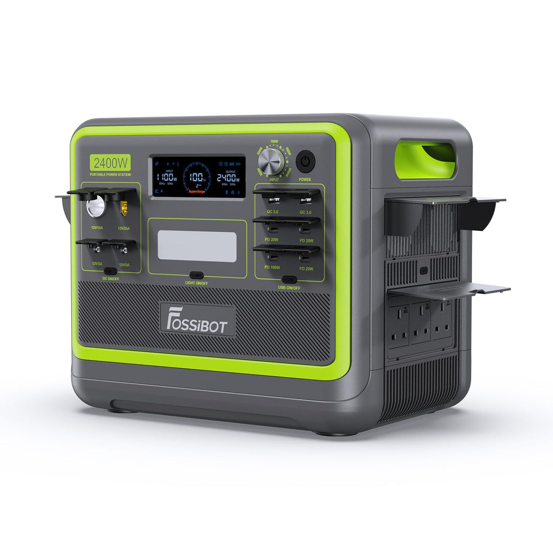 FOSSiBOT F2400 Tragbare Powerstation, 2048Wh 2400W AC Solargenerator | Superschnelles Laden in 2h, U