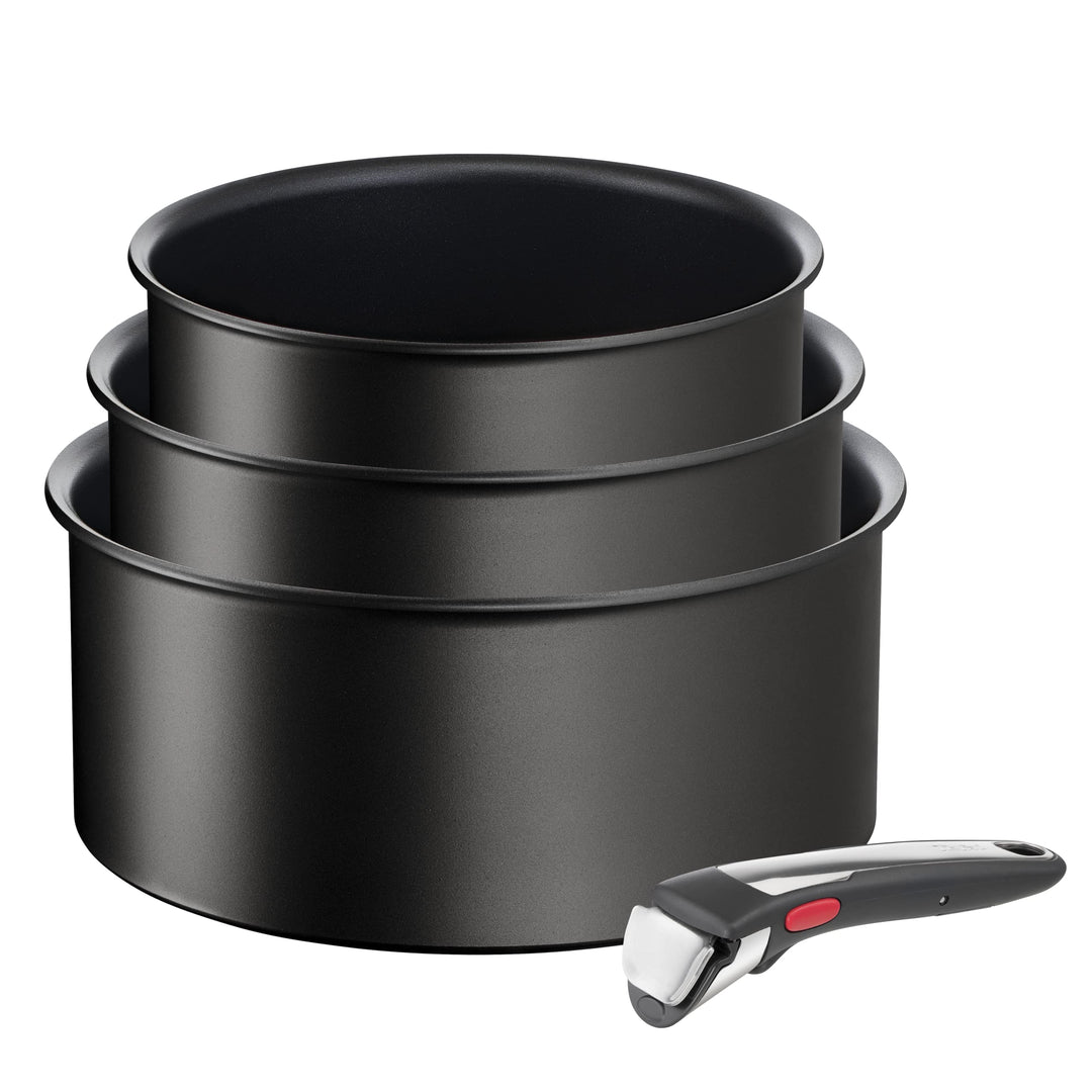 Tefal Ingenio Eco Resist On Kochgeschirr, 4 p, stapelbar, Induktion, leicht zu reinigen, Antihaftbes