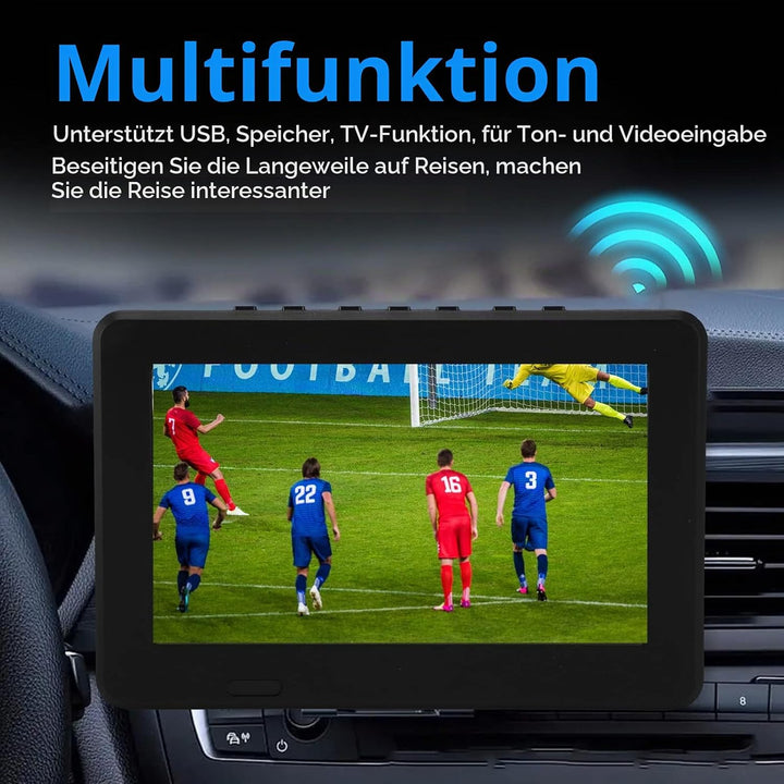 Tragbarer 7 Zoll Fernseher, TFT LED Bildschirm, Digitaler Fernseher für Auto, Wohnwagen, Camping, Wi