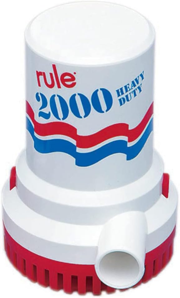 Rule Bilgenpumpen, 2000 GPH Nicht automatisch 12 Volt, 12 Volt