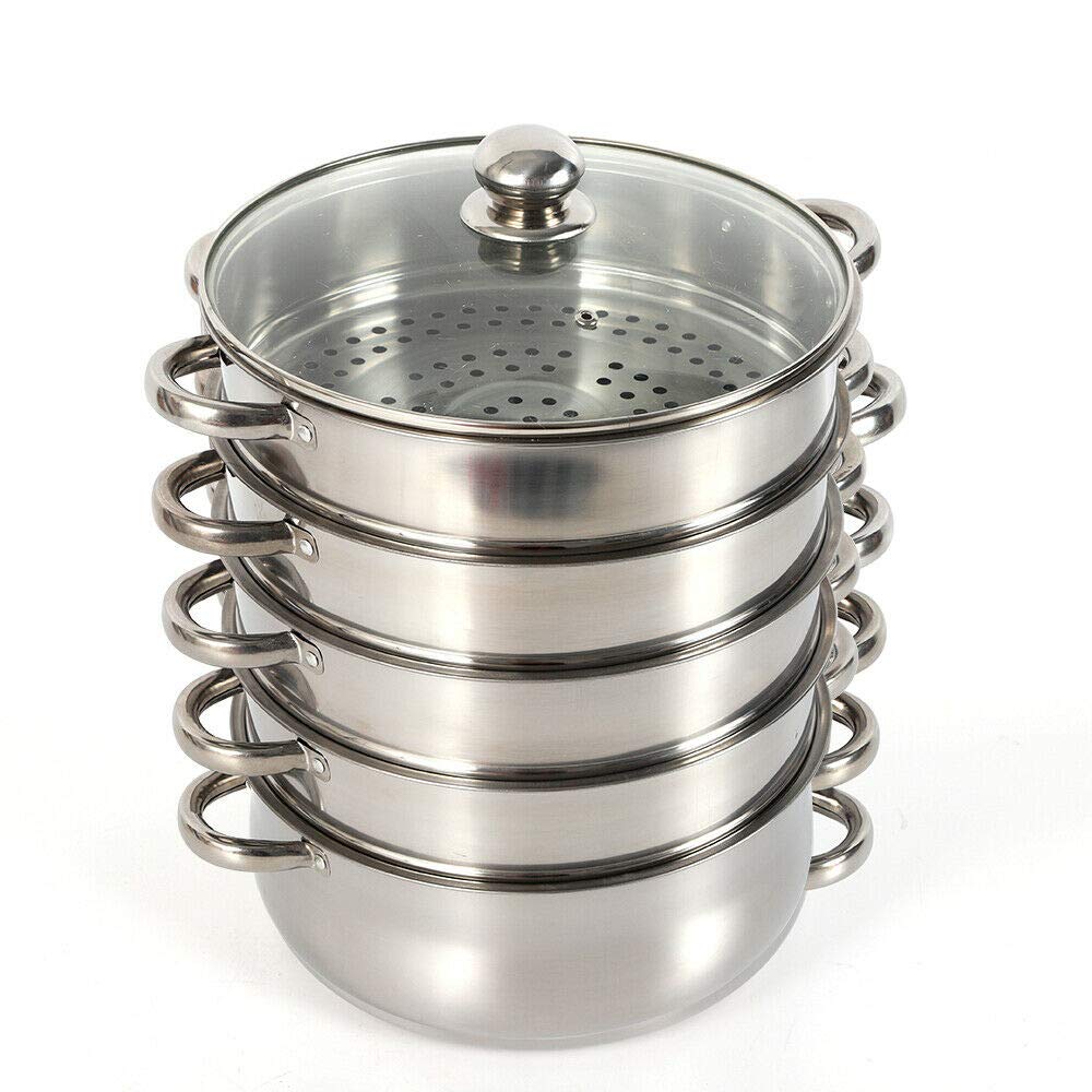 Dampfgarer Topf Steamery Dampftopf Dampfkocher Steamer Pot 5 Stöckiger Edelstahl Dampfgarer Multifun