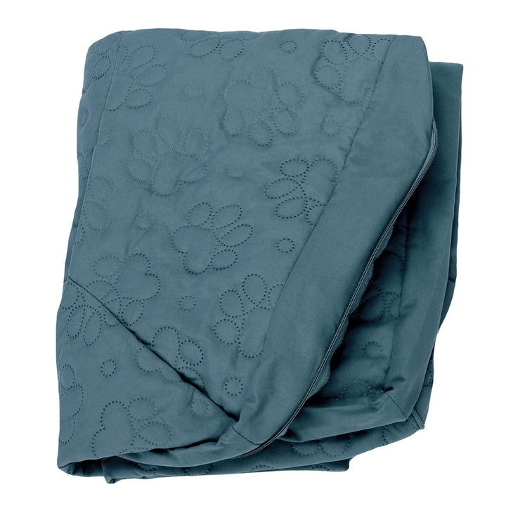 Furhaven Pinsonic Ersatzbezug für Hundebett, gesteppt, L-Form, Bluestone, Jumbo, Grösse XL (Gesteppt
