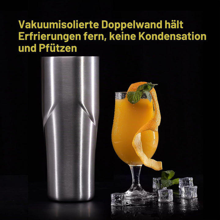 Lexenic Premium Cocktail Shaker 24oz - Vakuum isoliertes Martini Shaker, Spoon &amp; Jigger Kit - 18/8 E
