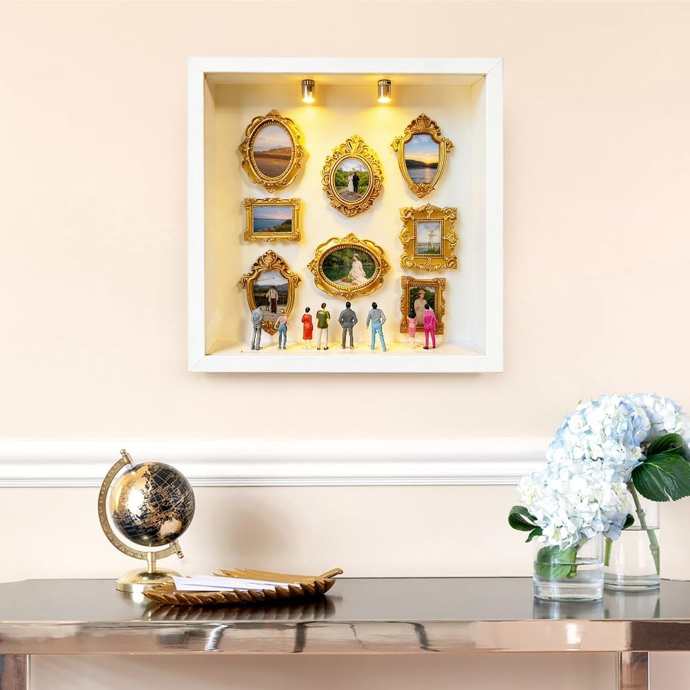 DIY Mini Museum Silhouette Box,Neu Kreatives Erinnerungsdisplay Kit,Minis Vintage Bilderrahmen Mit G