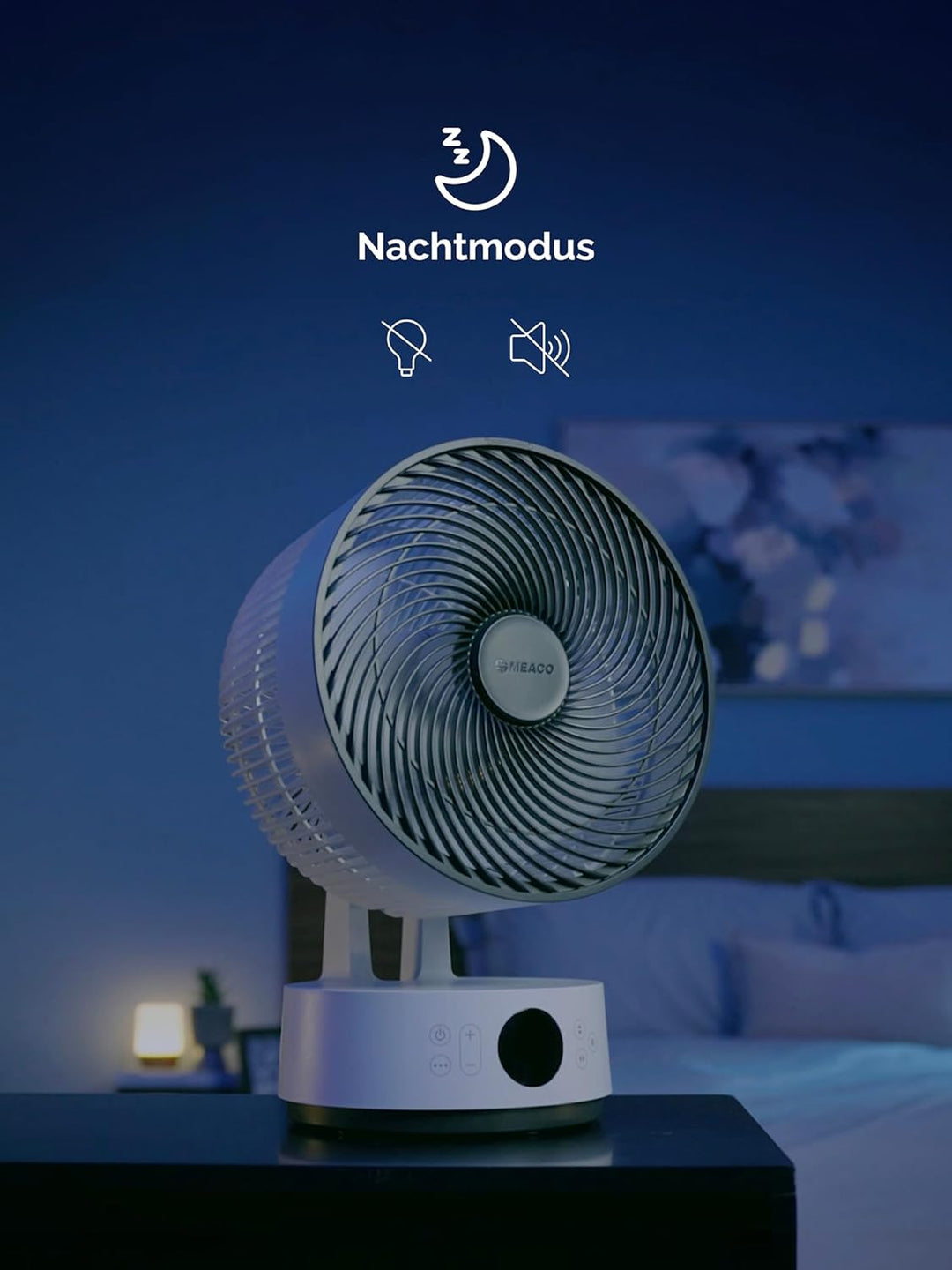 MEACO MeacoFan Sefte® Tischventilator - 10"" Luftumwälzer mit 12 Geschwindigkeiten - Horizontale und