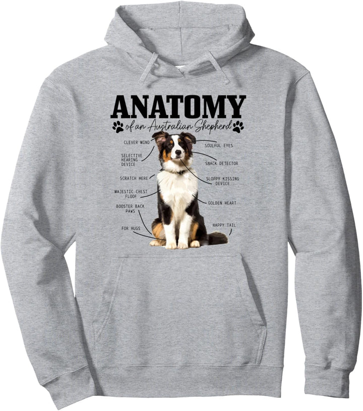 Anatomy Of An Australian Shepherd Lustiger Hund Mutter Papa Pullover Hoodie