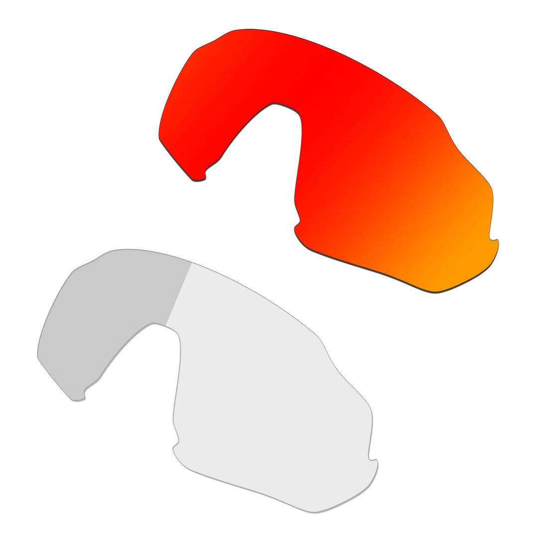 HKUCO Reinforce Rot/Photochromicic Polarisiert Ersatz-Brillengläser für Oakley Flight Jacket Sonnenb