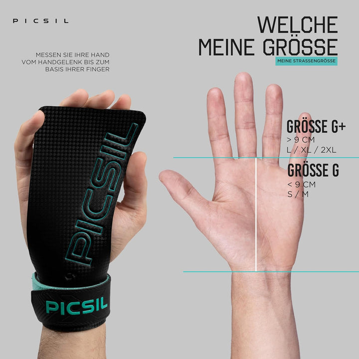 PICSIL Falcon Hand Grips – Profi‑Griffpolster aus Carbonfaser, Chalk‑kompatibel, Handschutz & Griffh