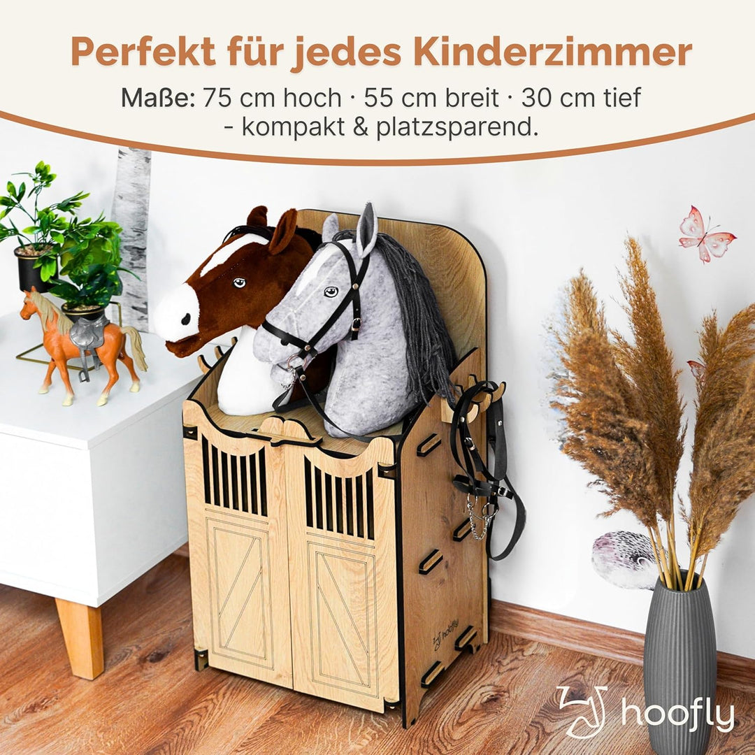 Hobby Horse Stall 2 Pferde – Praktische Halterung für Steckenpferde | Hochwertiger Hobby Horsing Pfe