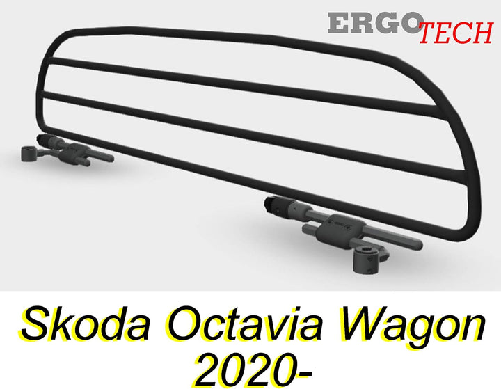ERGOTECH Trenngitter Hundegitter für Skoda Octavia Combi (ab BJ 2020), RDA65HBG-XS, für Hunde und Ge