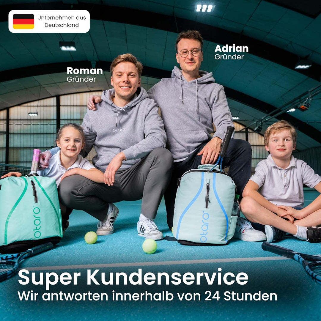 Otaro Tennisrucksack Kinder (19L) | Premium | Inkl. Separierten Schuhfach & Schlägerschutz | Deutsch