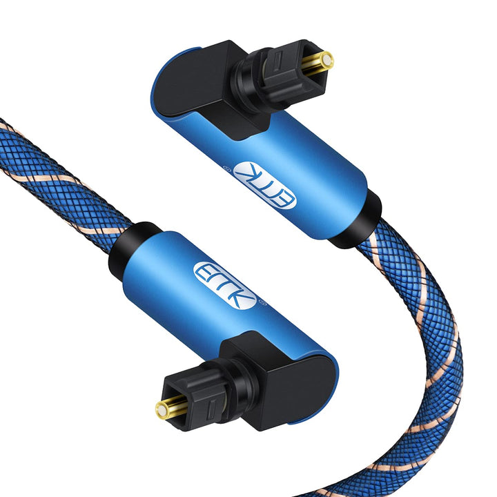 EMK 90 Grad Optisches kabel Dual Rechteck winkel Optisches Audiokabel Winkel Toslink Kabel Digitales