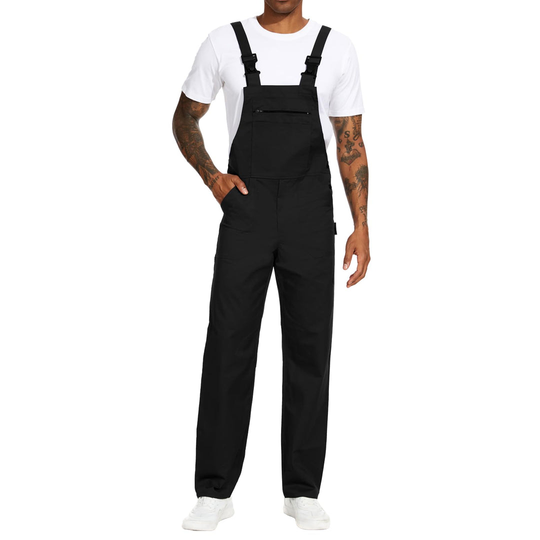 WORK IDEA Arbeits-Latzhose für Männer Multi Pocket Technology Herren Arbeitslatzhose S Schwarz, S Sc