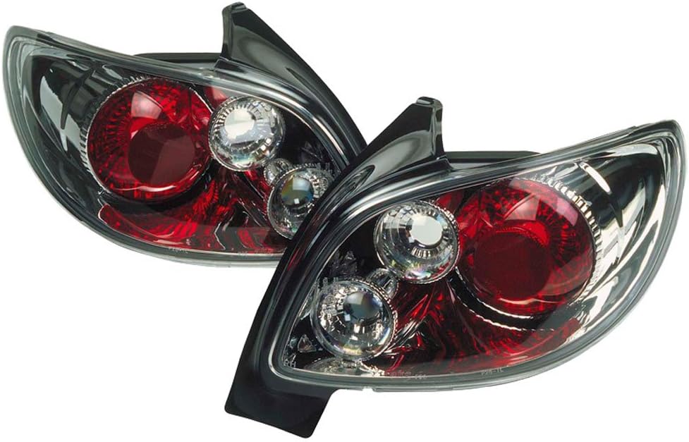 AUTO-STYLE Satz Heckleuchten kompatibel mit Peugeot 206 CC - Chrom, Chrom