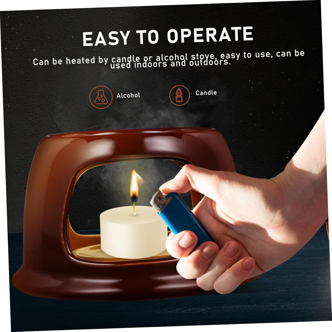 BESTonZON 1 Satz Keramikherd Käsefonduetopf Schmelztiegel Fonduetopf Aus Keramik Karamellfondue Butt