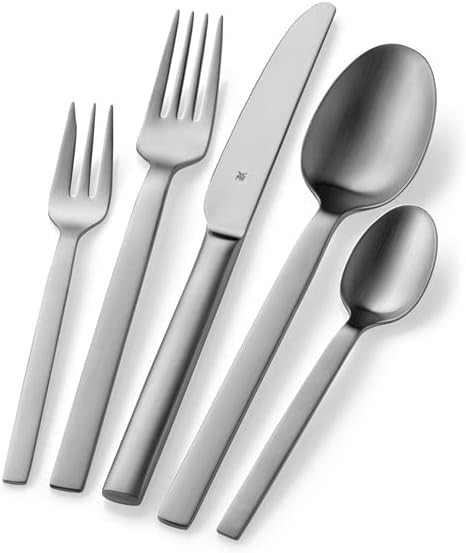 WMF Alteo Edelstahl Besteck Set 6 Personen, 30-teilig, Monobloc-Messer & Steakbesteck 12-teilig, Ste