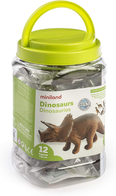 Miniland 25610 - Container 12 Dinosaurier