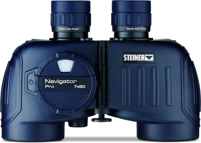 STEINER Marine-Fernglas Navigator Pro 7x50c - HD-stabilisierter Kompass, deutsche Qualitätsoptik, 5m