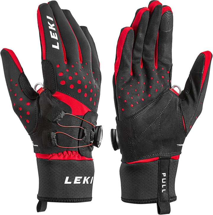 LEKI Space GTX Handschuhe Skihandschuhe Fingerhandschuhe 7 schwarz-rot, 7 schwarz-rot