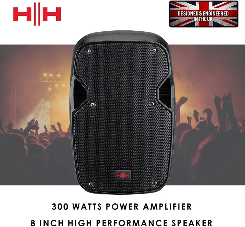 HH Electronics VECTOR by HH Electronics - VRE-8AG2 - Portable 300 W 8 inch 2-way active speaker with