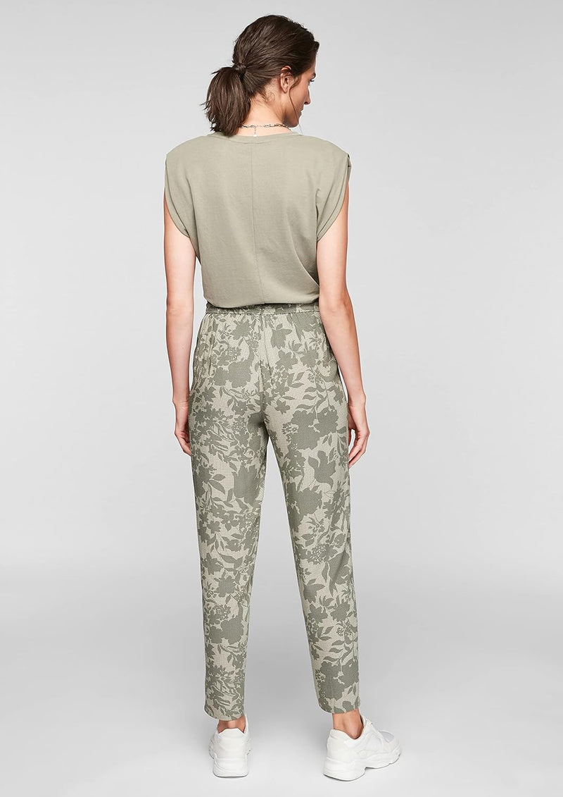 s.Oliver Damen 120.10.105.18.180.2101128 Hose 36W Summer Khaki Aop, 36W Summer Khaki Aop