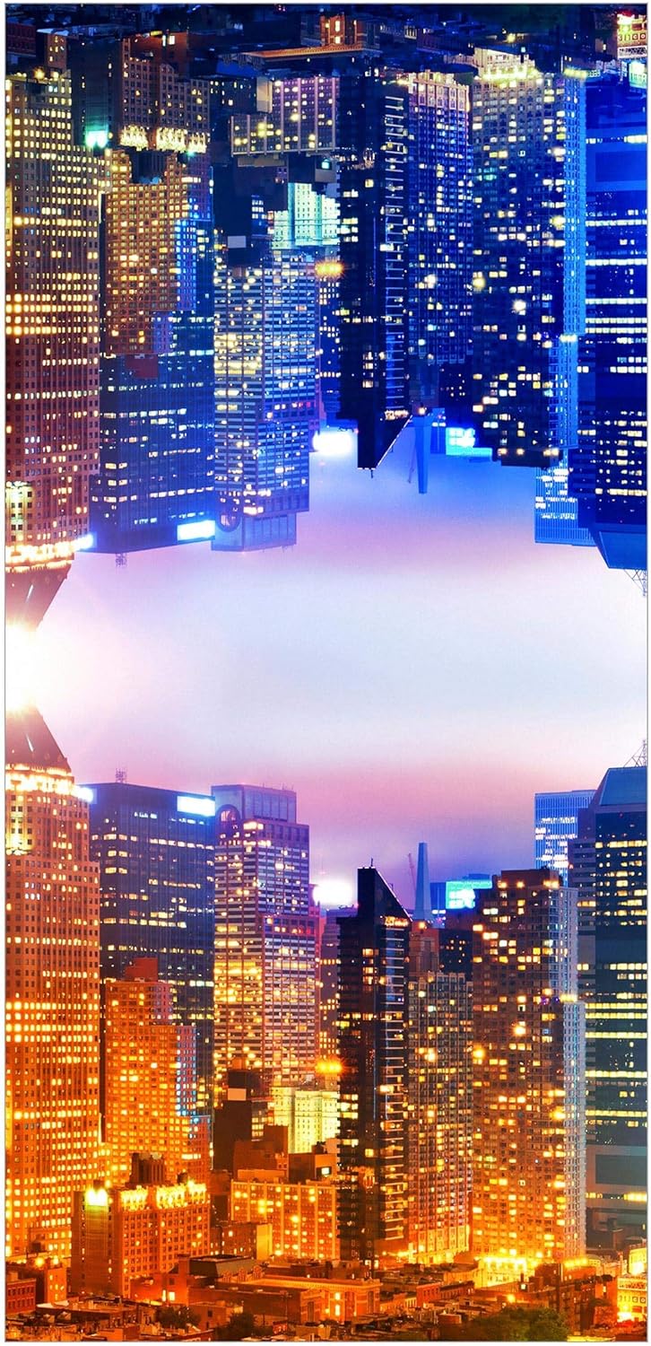 Bilderwelten Raumteiler New York City Lights Spiegelung 250x120cm ohne Halterung 250 x 120cm ohne Ha