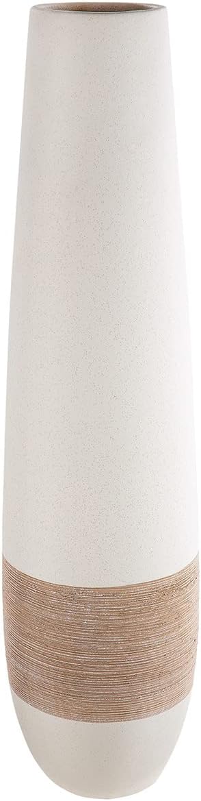 GILDE Keramik Bodbehälter Olbia Dekorative Vasen, Mehrfarbig, einzigartig, 28746, Braun, Creme, Höhe