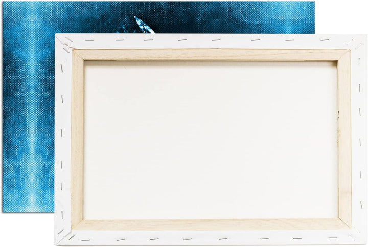 deyoli Abstrakte Zeichnung einer Fee Format 80x60 Effekt: Monocrome Blau als Leinwandbild, Motiv fer