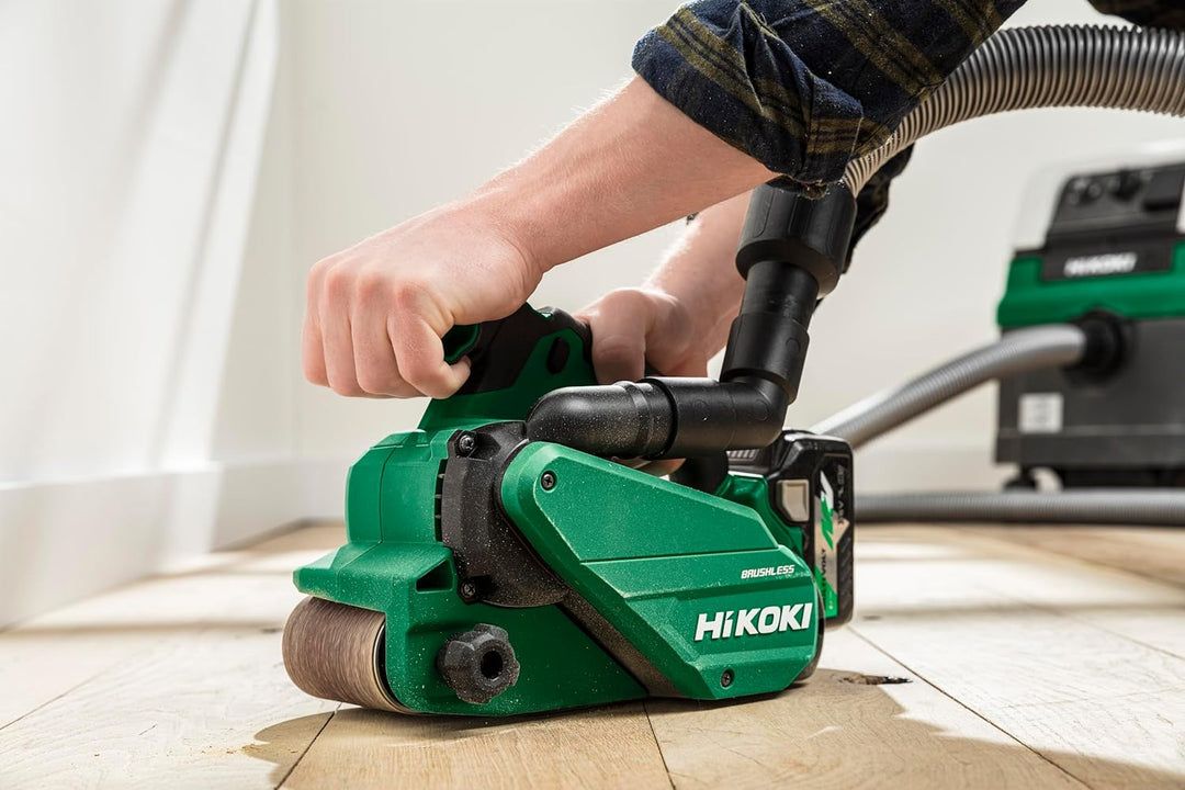 HiKOKI Akku Bandschleifer SB3608DA (18V, Schleiffläche (Breite): 76 mm, Bandlänge: 533 mm, Bandgesch