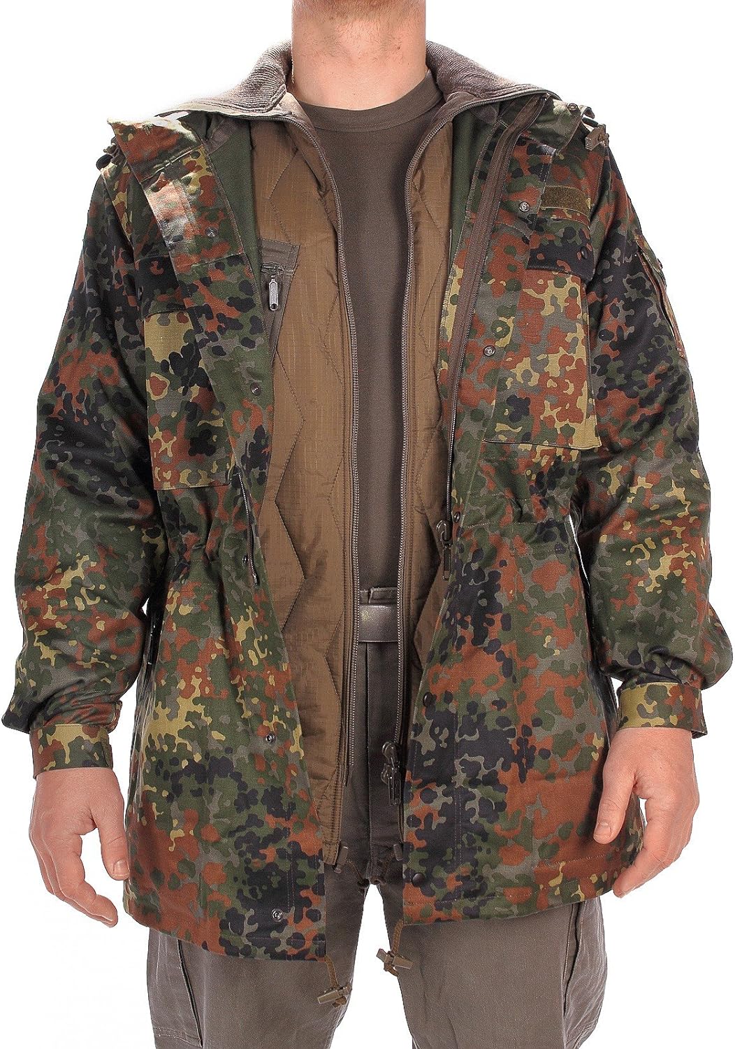 Mil-Tec Men's Bundeswehr Jacket with A Removabel Inner Jacket 50 Flecktarn, 50 Flecktarn