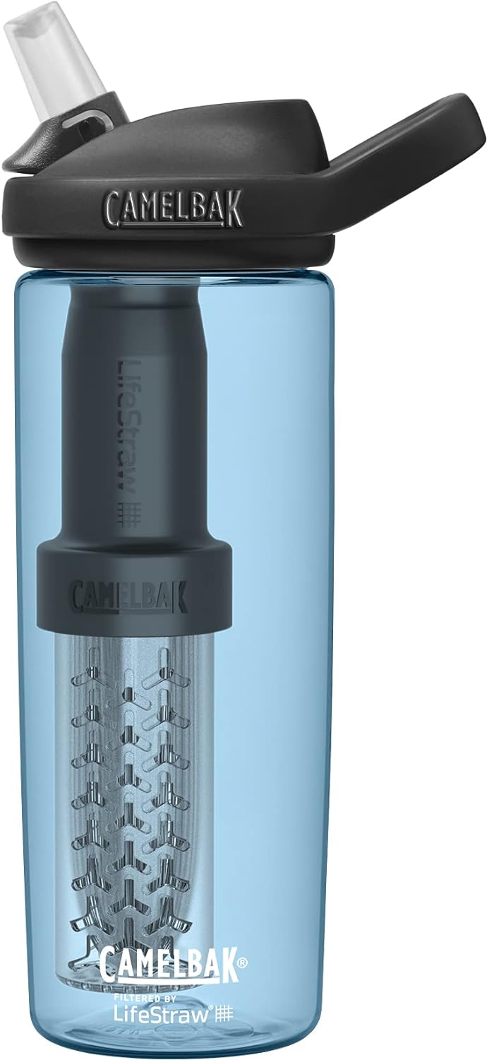 Camelbak Eddy+ gefiltert durch Lifestraw Water Bottle Echtes Blau Echtes Blau 600ML, Echtes Blau 600