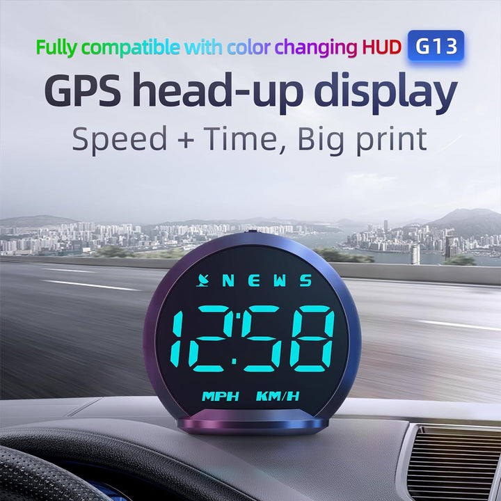 KAOLALI Display mit hohem Kopf, 2,2 Zoll (5,8 cm), Tachometer, GPS, HUD, Universal, KMH/MPH, mit Sau