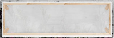 Bilderwelten Leinwandbild - Tulpen-Rose Shabby Holzoptik - Panorama Quer, 70cm x 200cm, 70cm x 200cm