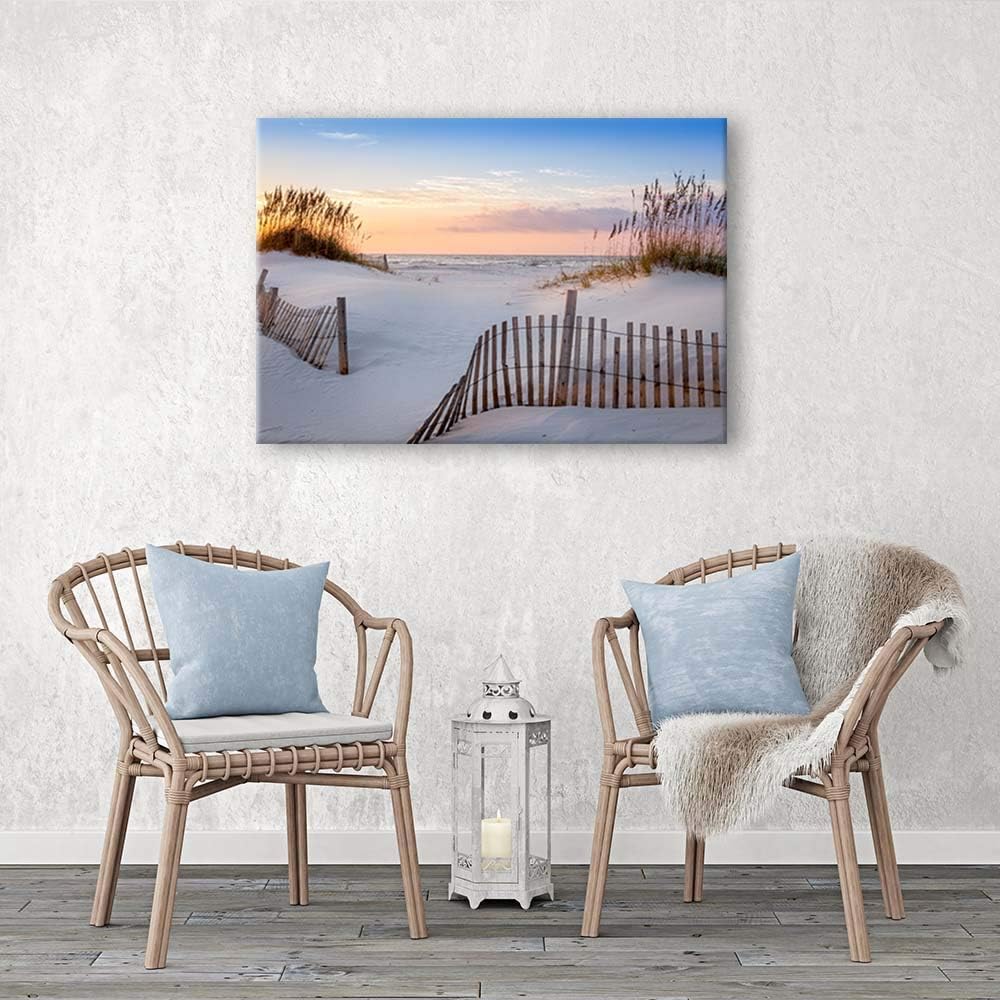 Feeby Bilder Wohnzimmer Düne Strand Meer XXL 90x60 cm 1Teilig Schlafzimmer Flur Wandbilder Leinwandb