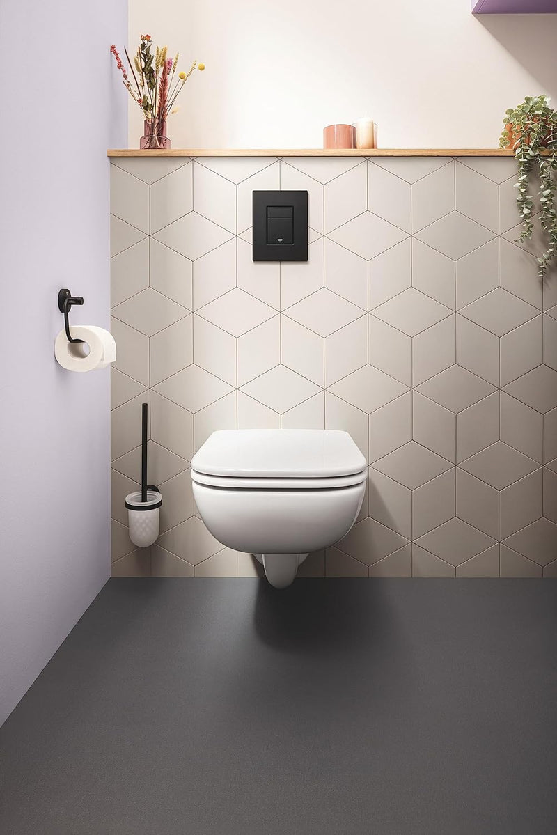 GROHE Start - WC-Papierhalter (ohne Deckel, verdeckte Befestigung, geeignet zum Bohren oder Kleben),