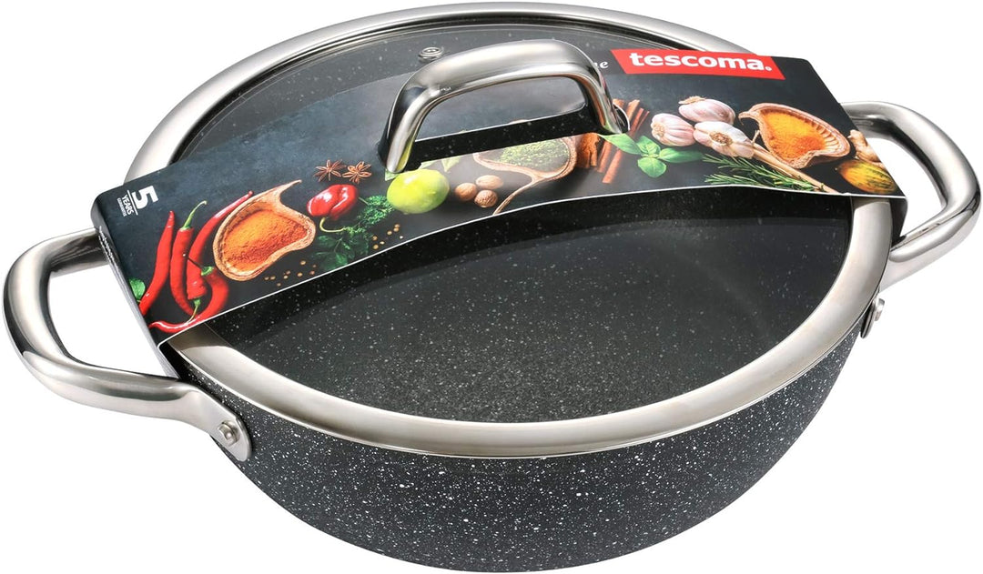 Tescoma President Stone Bratpfanne mit Deckel, 26 cm, 26 cm