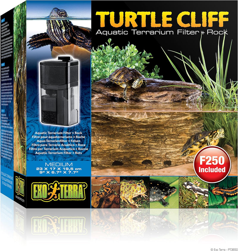 Exo Terra Turtle Cliff, Aqua-Terrarien Filter und Felsen in einem, idealer Wärme- oder Landbereich f
