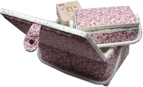 Ackermann Nähkorb-Set mit Tragegriff (1x gross und 1x mittel) + 1x kleine Accessoires-Box aus Metall