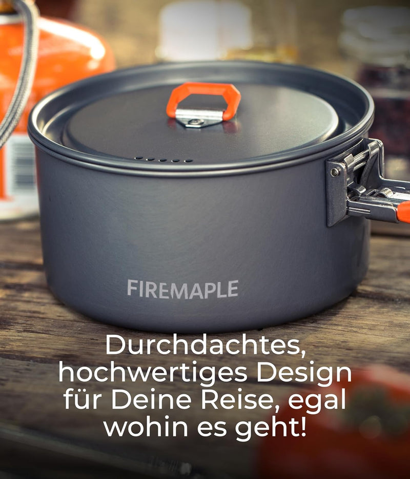 Fire-Maple Feast Camping Geschirr Set aus Edelstahl und eloxiertem Aluminium Feast FEAST 2, FEAST 2