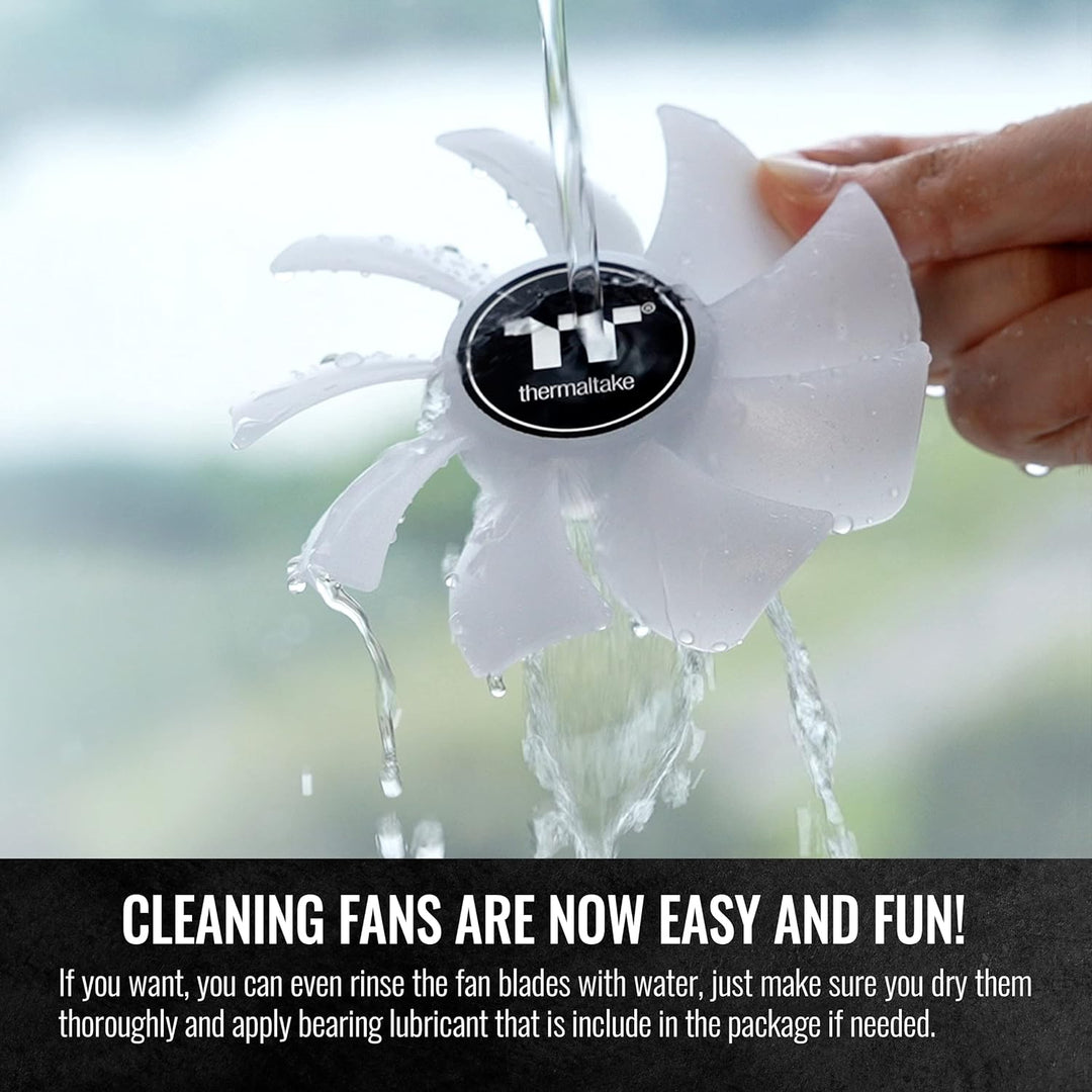 Thermaltake SWAFAN EX 12 RGB PC Lüfter weiss, 3 Stück, 500~2000 U/min, Magnetanschluss, umkehrbare F