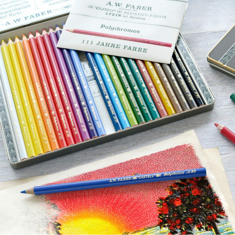 Faber-Castell 211002 - Polychromos Farbstift, Sonderedition, 24er Metalletui 1 stück (1er Pack) Sing