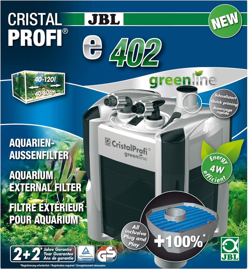 JBL CristalProfi e402 greenline Aussenfilter 40-120 Litern Single, 40-120 Litern Single