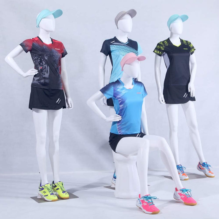 EurotonDisplay Weiblich FC66-W Frau Sitzend Schaufensterpuppe beweglich matt weiss (Weiblich FC66-W)