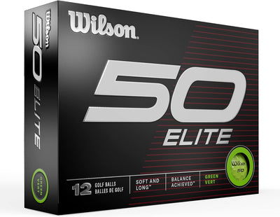 WILSON Fifty Elite Golfbälle, 12 Stück Grün, Grün