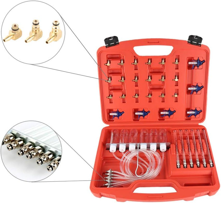 36-TLG. Diesel Rücklaufmengen Tester Common Rail Injector Prüfer mit 24 Injektor-Adapter