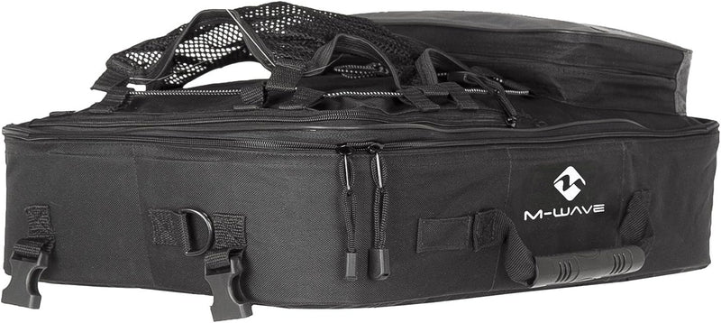 M-Wave Gepäcktasche 3-fach Traveller, schwarz/ grau, 62 l inkl. Regenhaube Single, inkl. Regenhaube