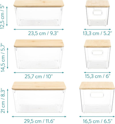 Navaris Kühlschrank Organizer Set für Lebensmittel - 3X Schubladen Aufbewahrung Boxen -Ordnungssyste