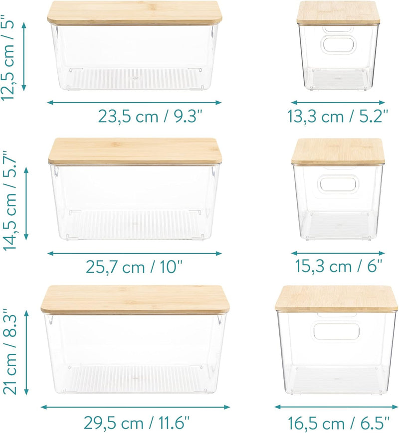 Navaris Kühlschrank Organizer Set für Lebensmittel - 3X Schubladen Aufbewahrung Boxen -Ordnungssyste