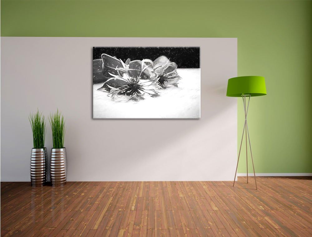 Pixxprint Notenblatt mit Kornblume als Leinwandbild/Grösse: 100x70 / Wandbild/Kunstdruck/fertig besp