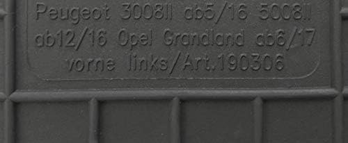 Fussmatten Vorne und Hinten 4er Set für Opel Grandland X ab 2017 Gummi Gummimatten Vorne, Hinten, Vo